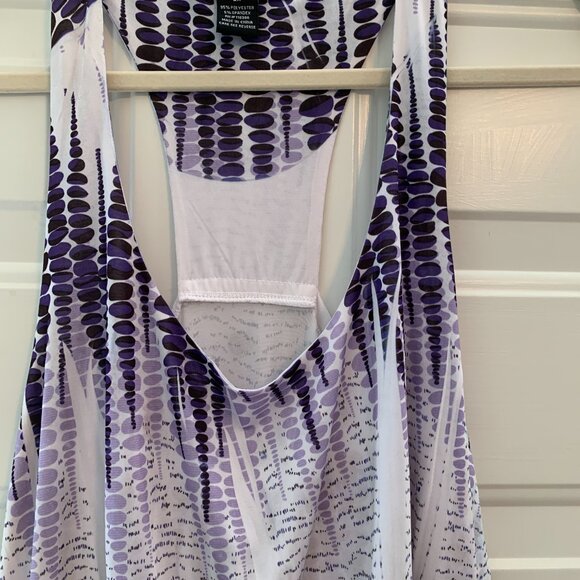 IB Diffusion 2X Purple Black and White T Tank Maxi Dress - Picture 5 of 7
